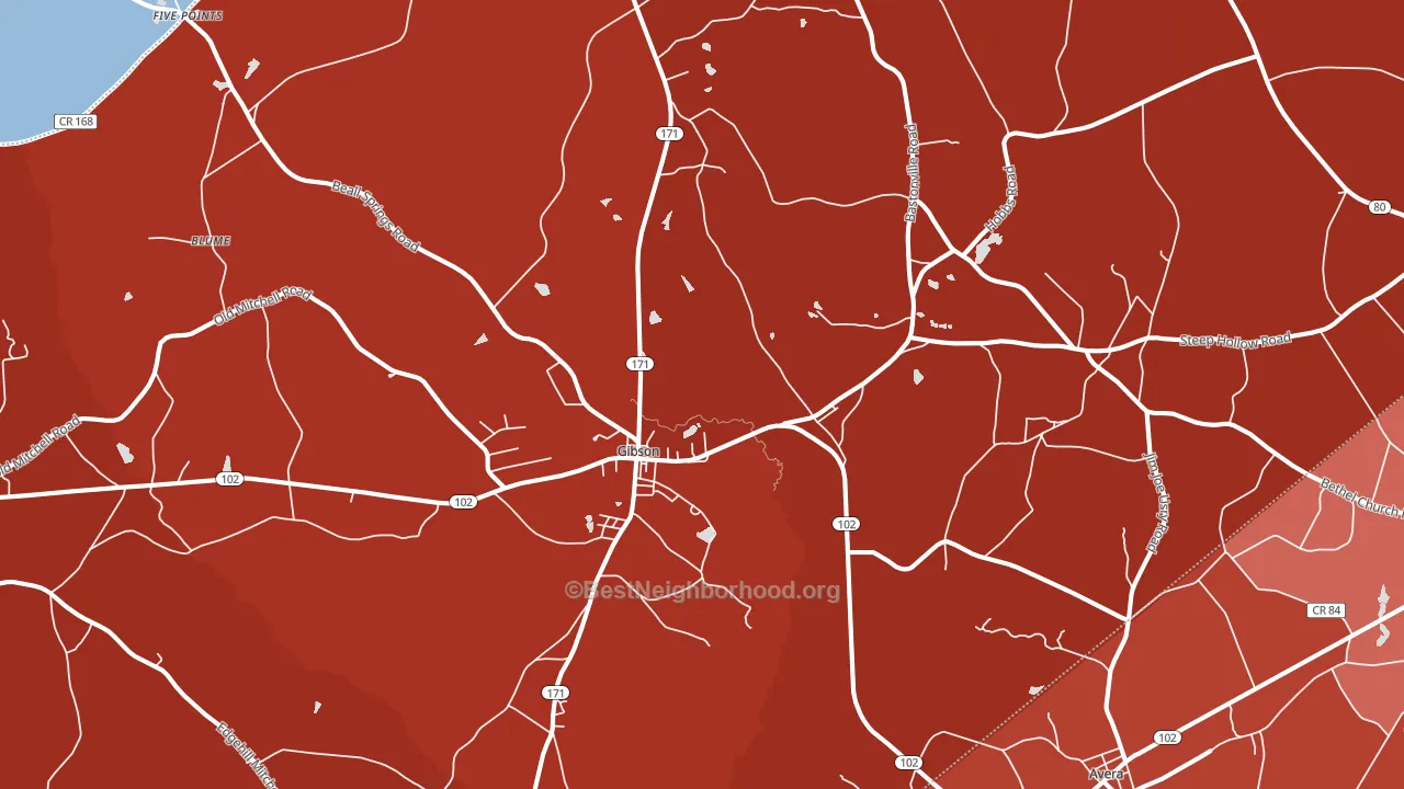 30810, GA block-group political-lean map