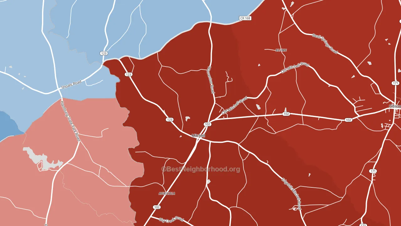 30820, GA block-group political-lean map
