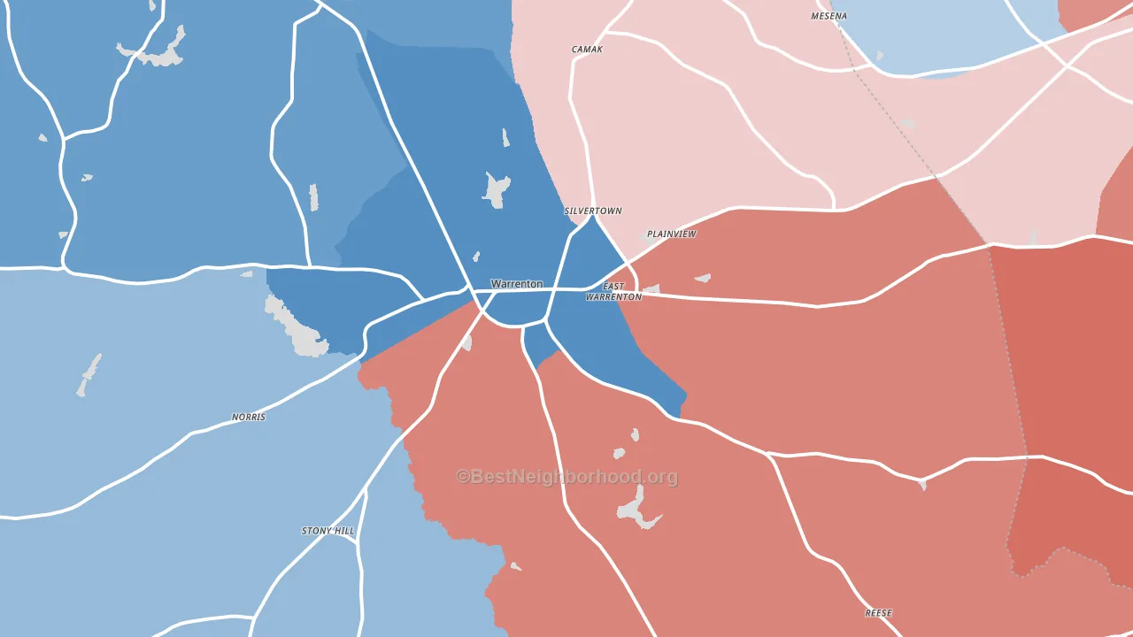 30828, GA block-group political-lean map