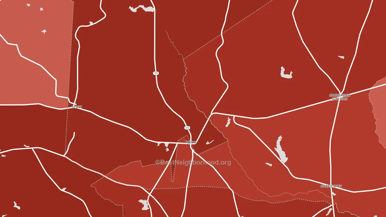 31002, GA block-group political-lean map