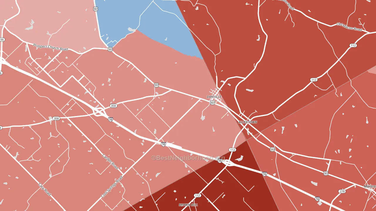 31017, GA block-group political-lean map