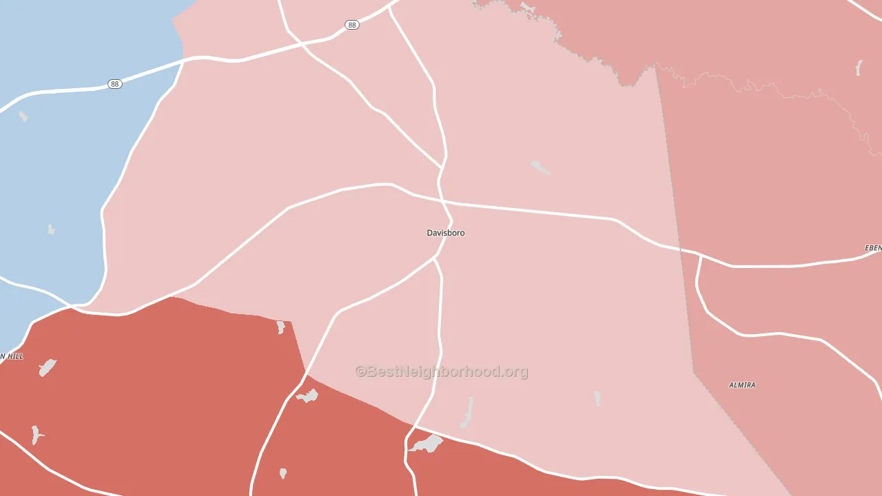 31018, GA block-group political-lean map