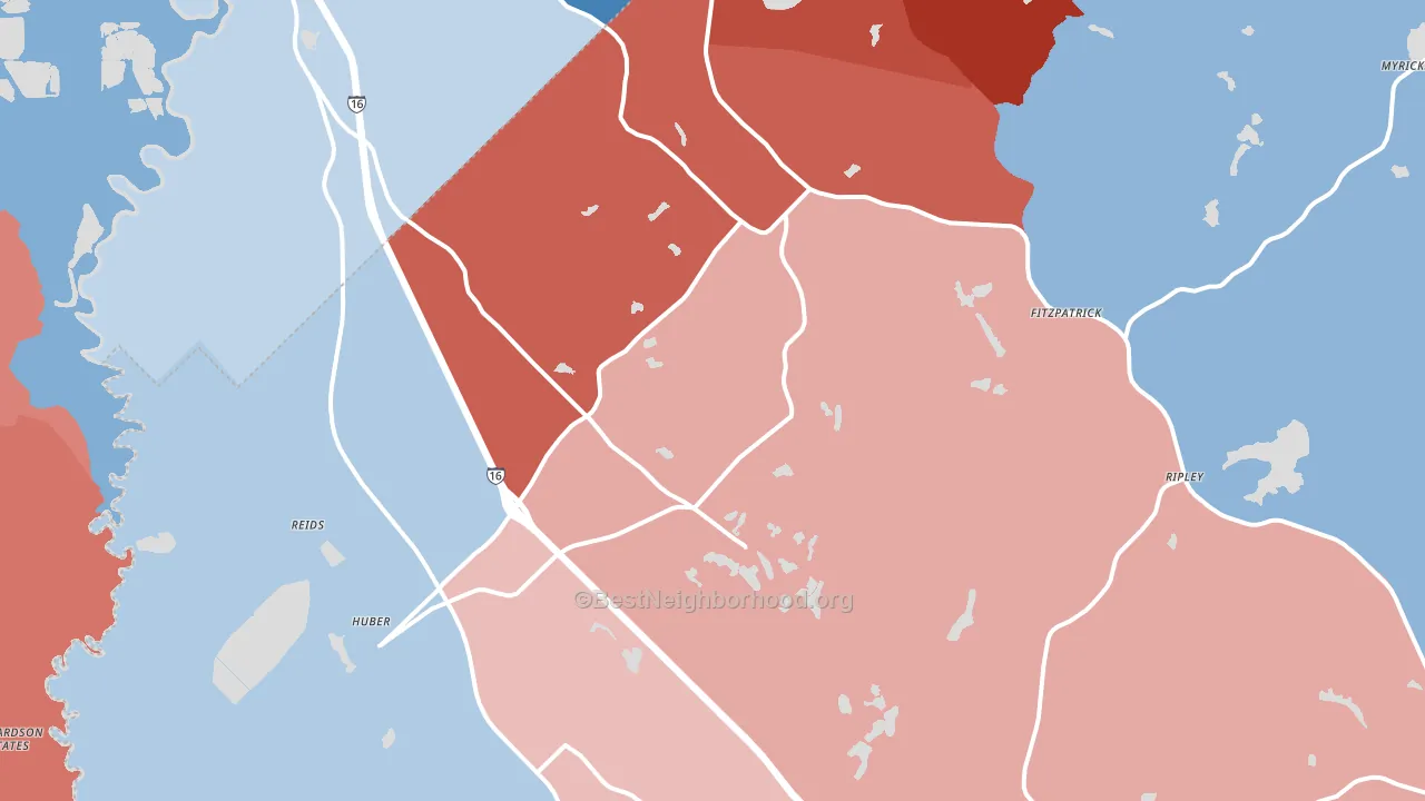 31020, GA block-group political-lean map