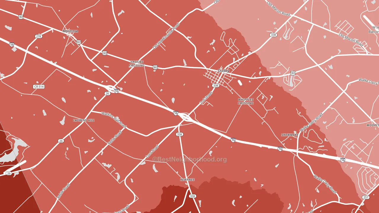 31022, GA block-group political-lean map