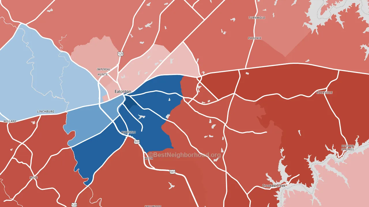 31024, GA block-group political-lean map