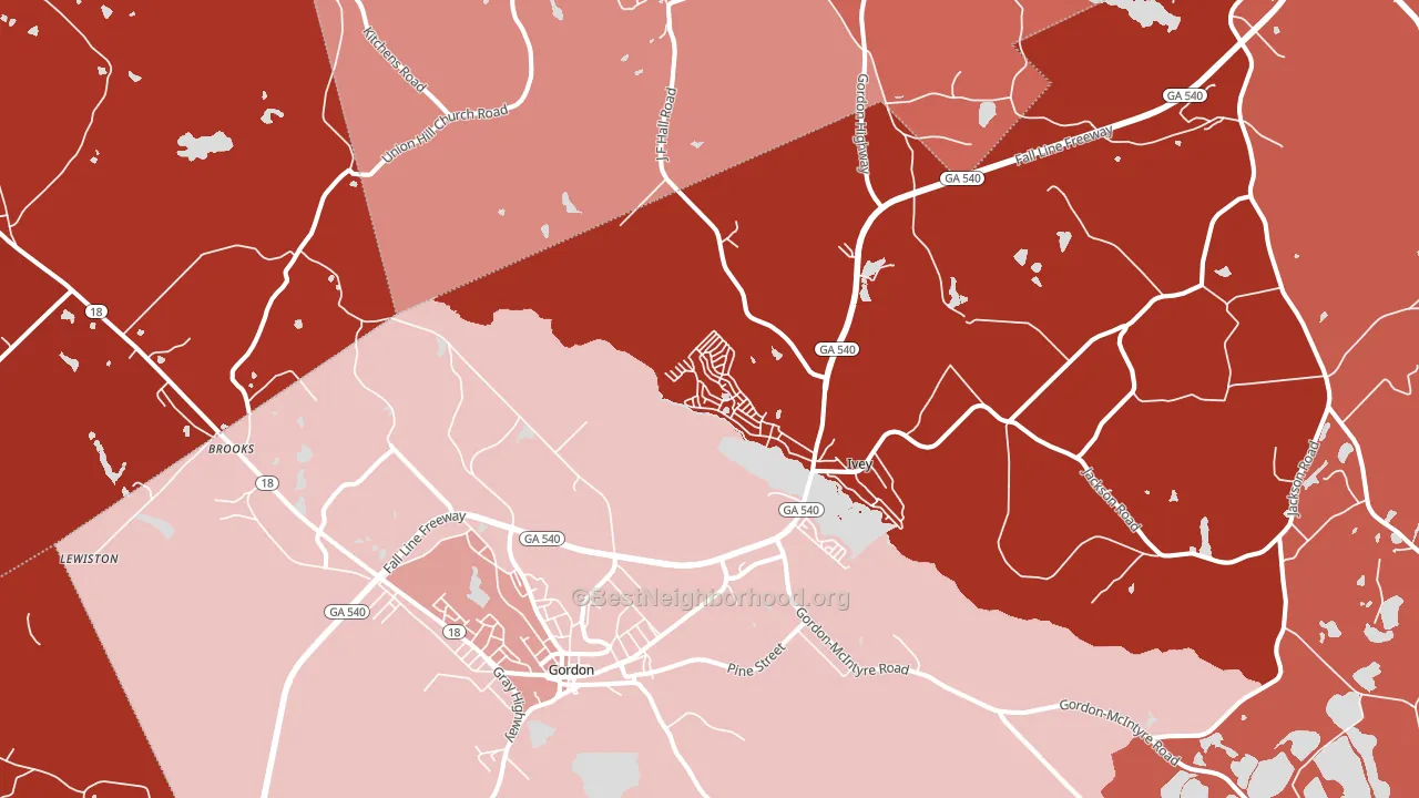 31031, GA block-group political-lean map