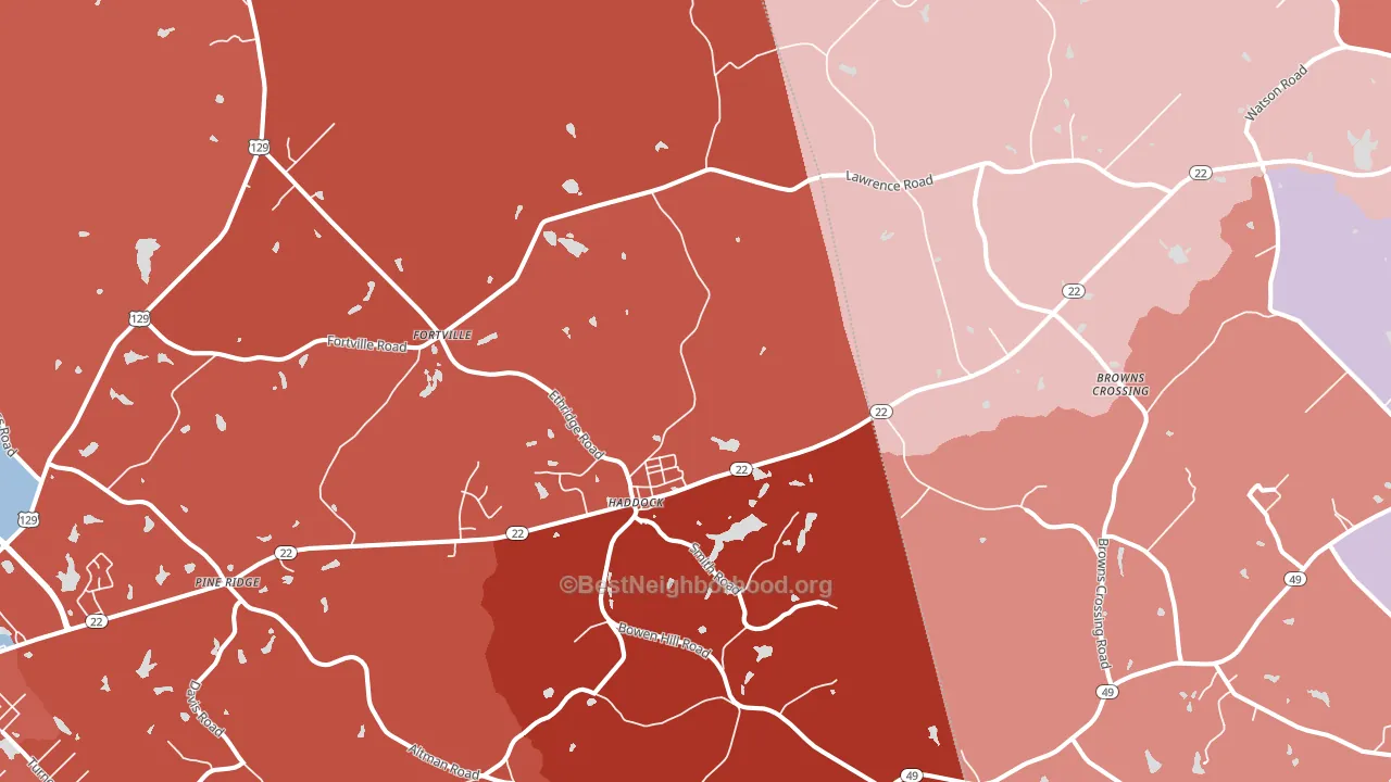 31033, GA block-group political-lean map