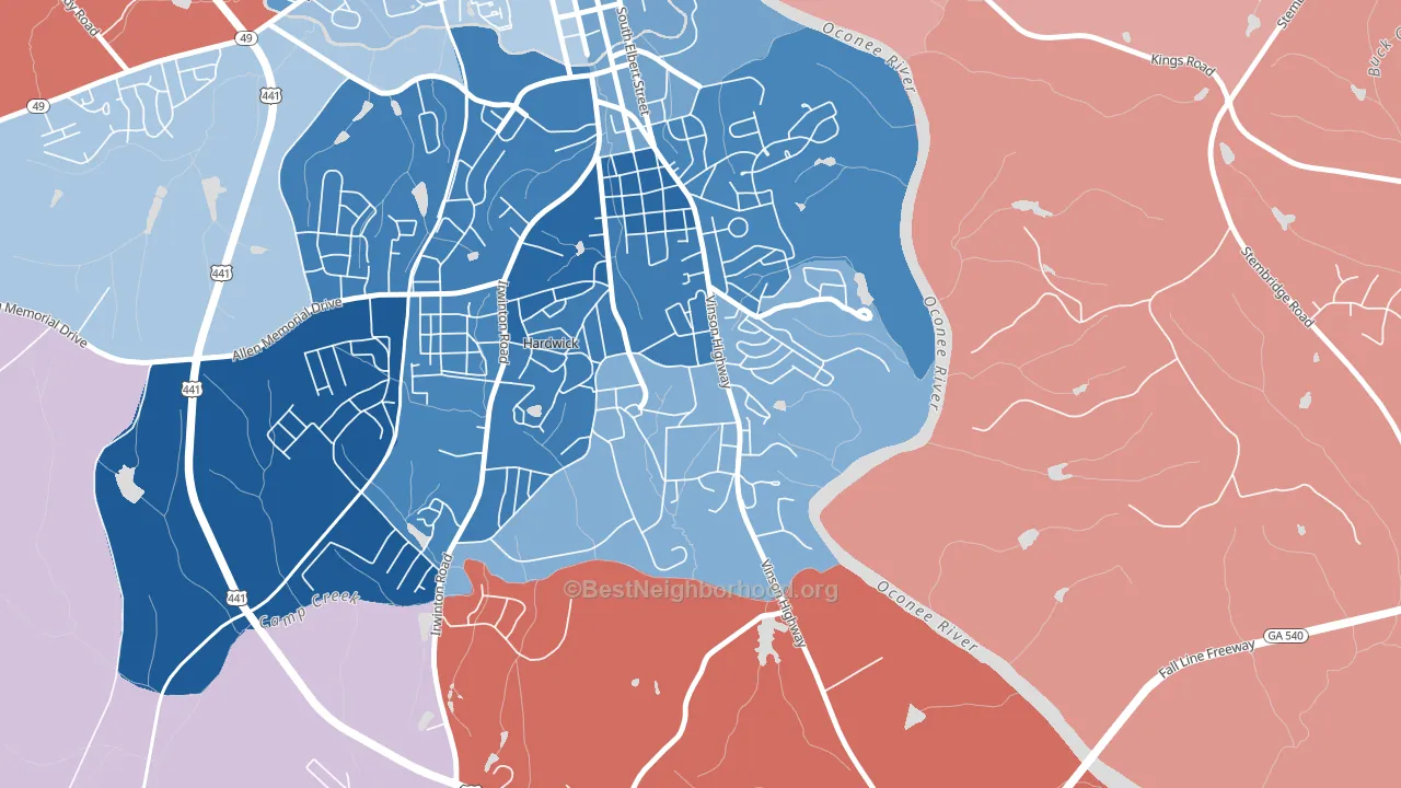 31062, GA block-group political-lean map
