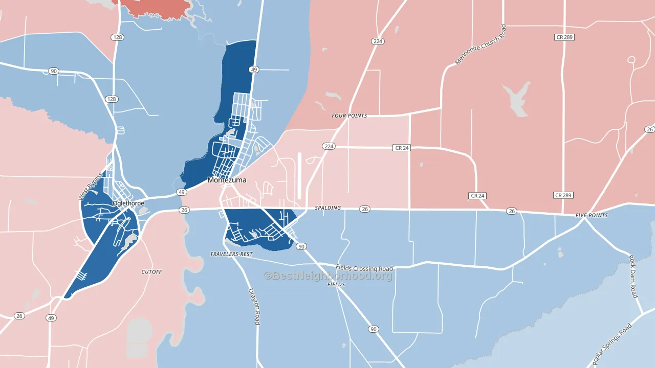 31063, GA block-group political-lean map