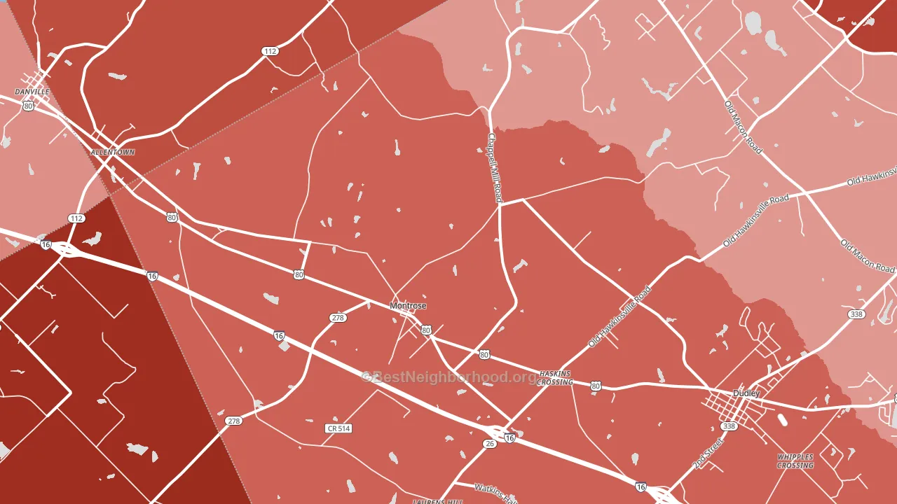 31065, GA block-group political-lean map