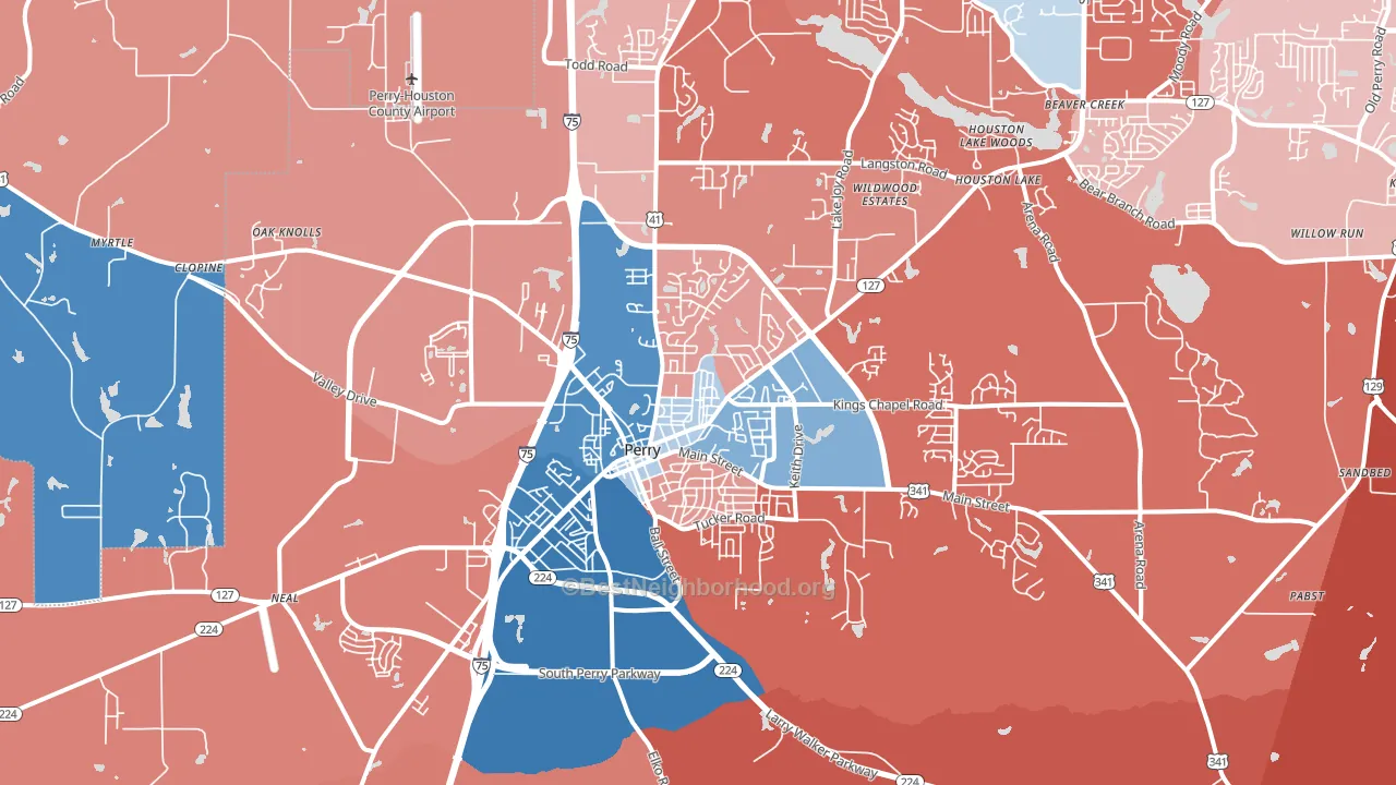 31069, GA block-group political-lean map
