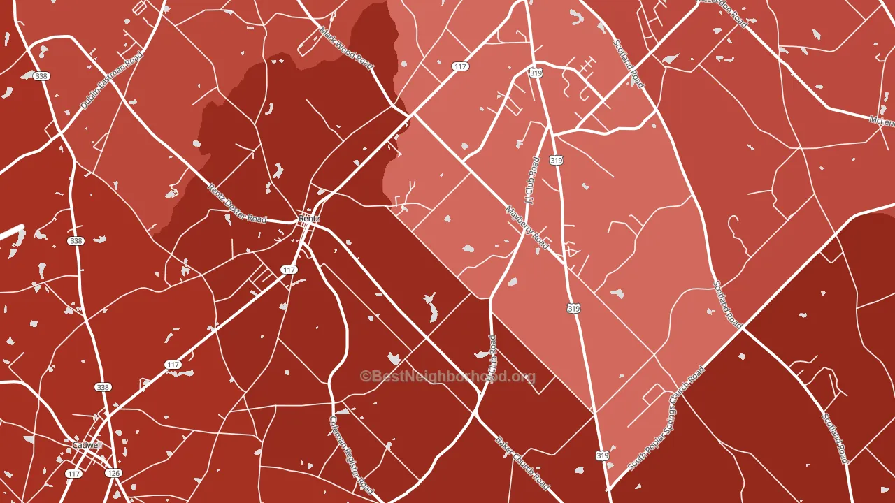 31075, GA block-group political-lean map