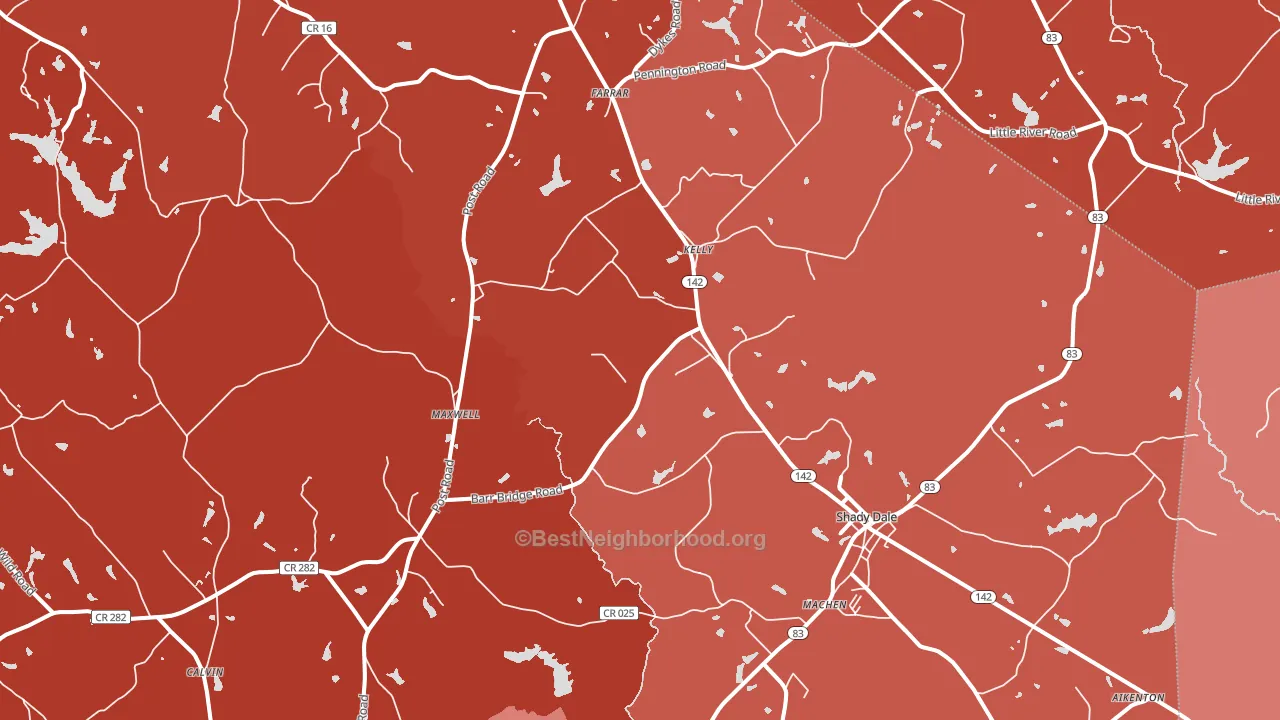 31085, GA block-group political-lean map