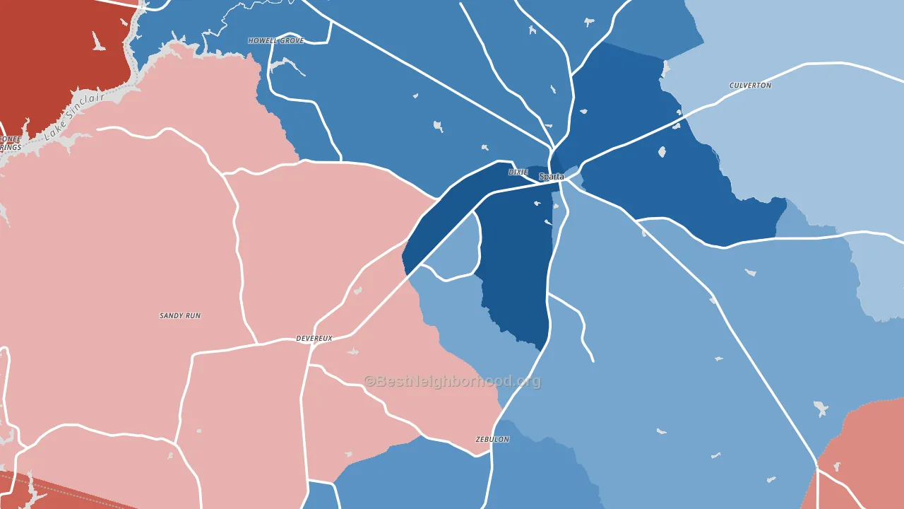 31087, GA block-group political-lean map