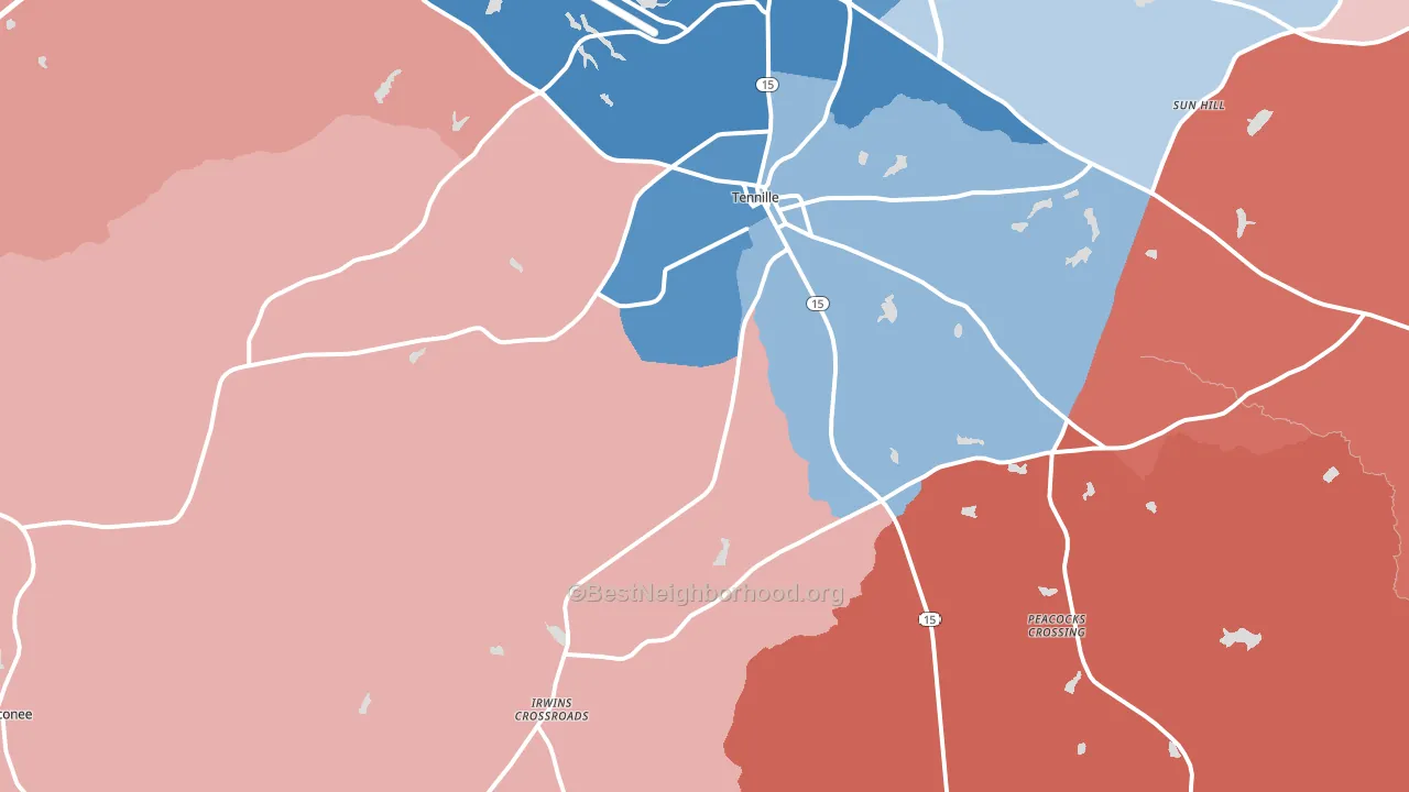 31089, GA block-group political-lean map
