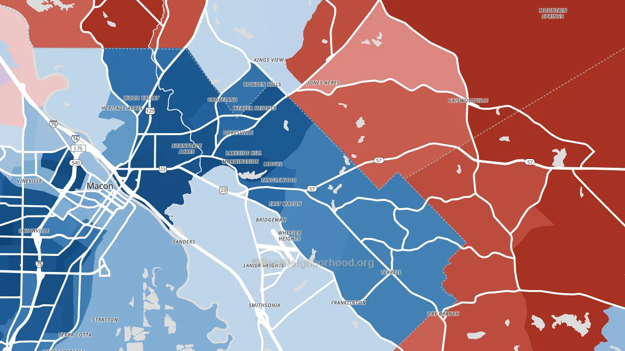 31217, GA block-group political-lean map