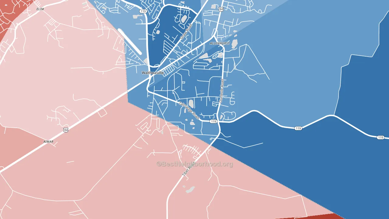 31301, GA block-group political-lean map