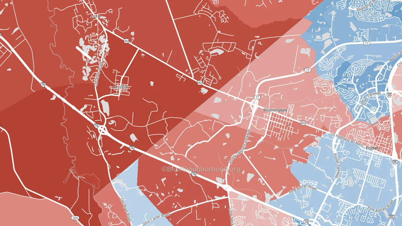 31302, GA block-group political-lean map