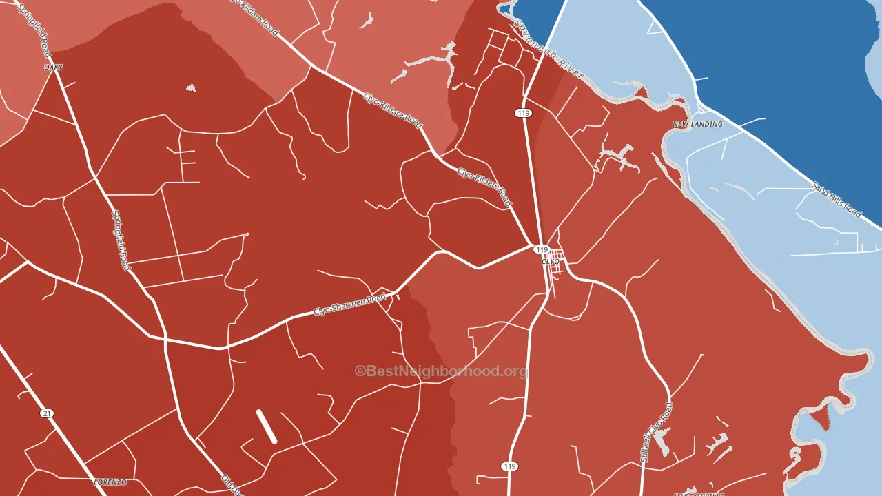 31303, GA block-group political-lean map
