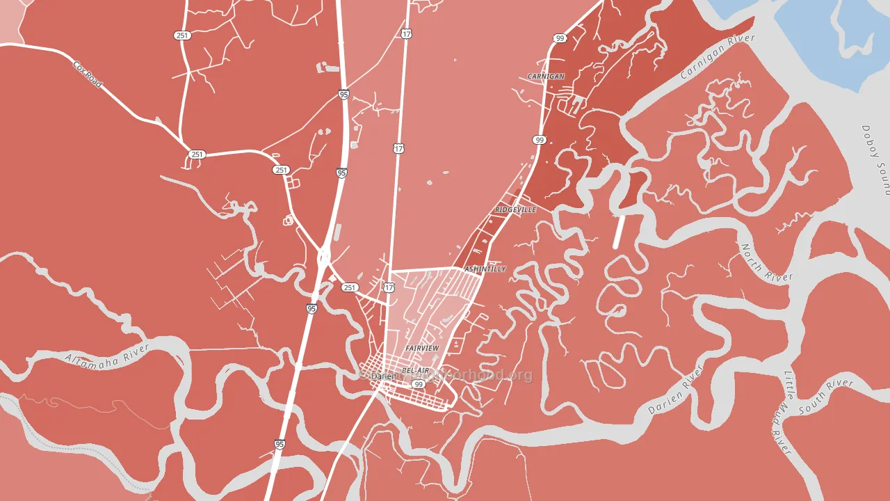 31305, GA block-group political-lean map