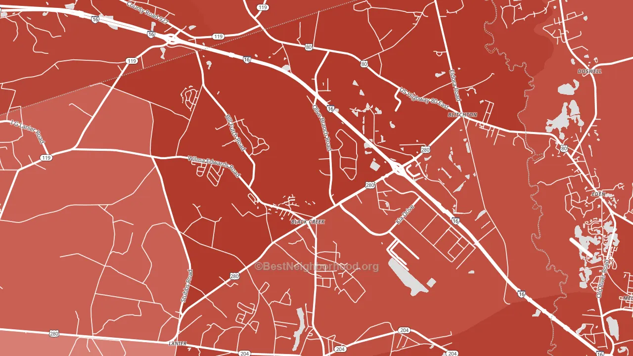 31308, GA block-group political-lean map