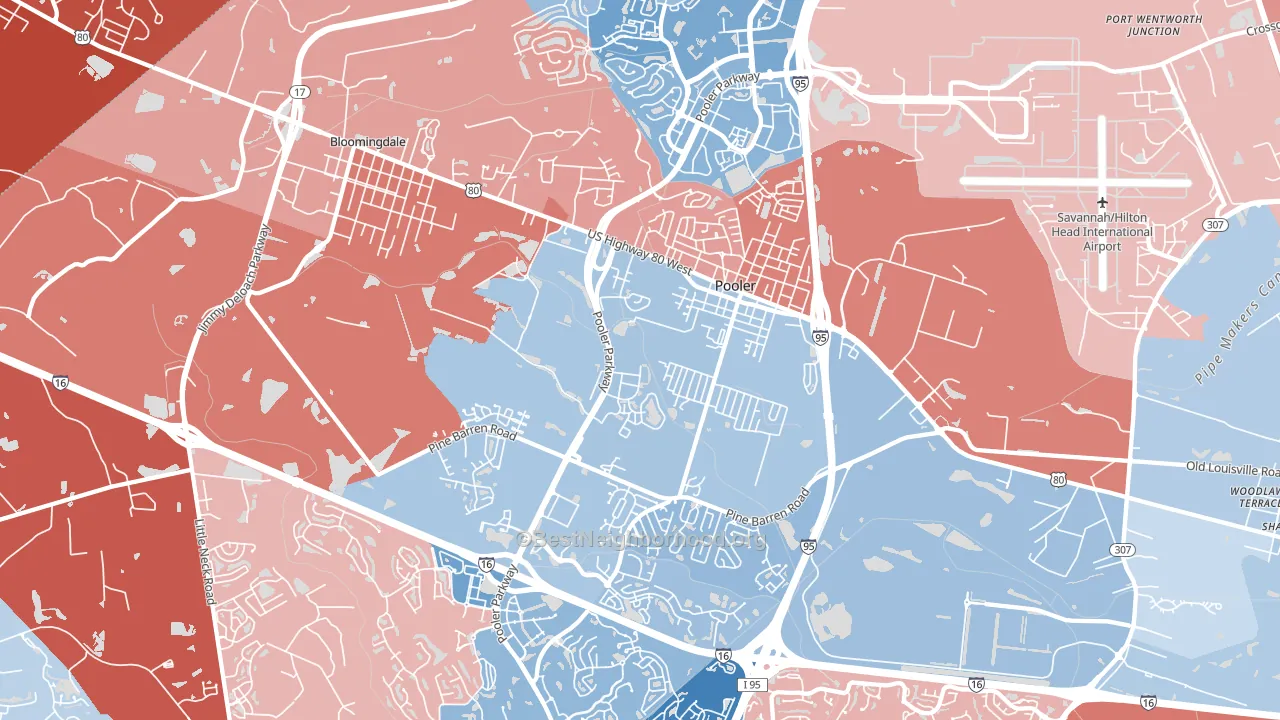 31322, GA block-group political-lean map