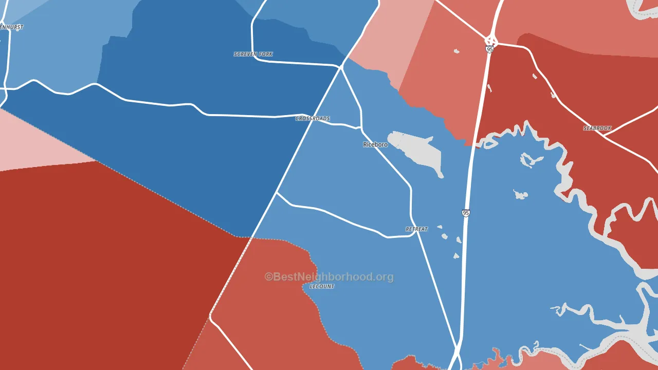 31323, GA block-group political-lean map