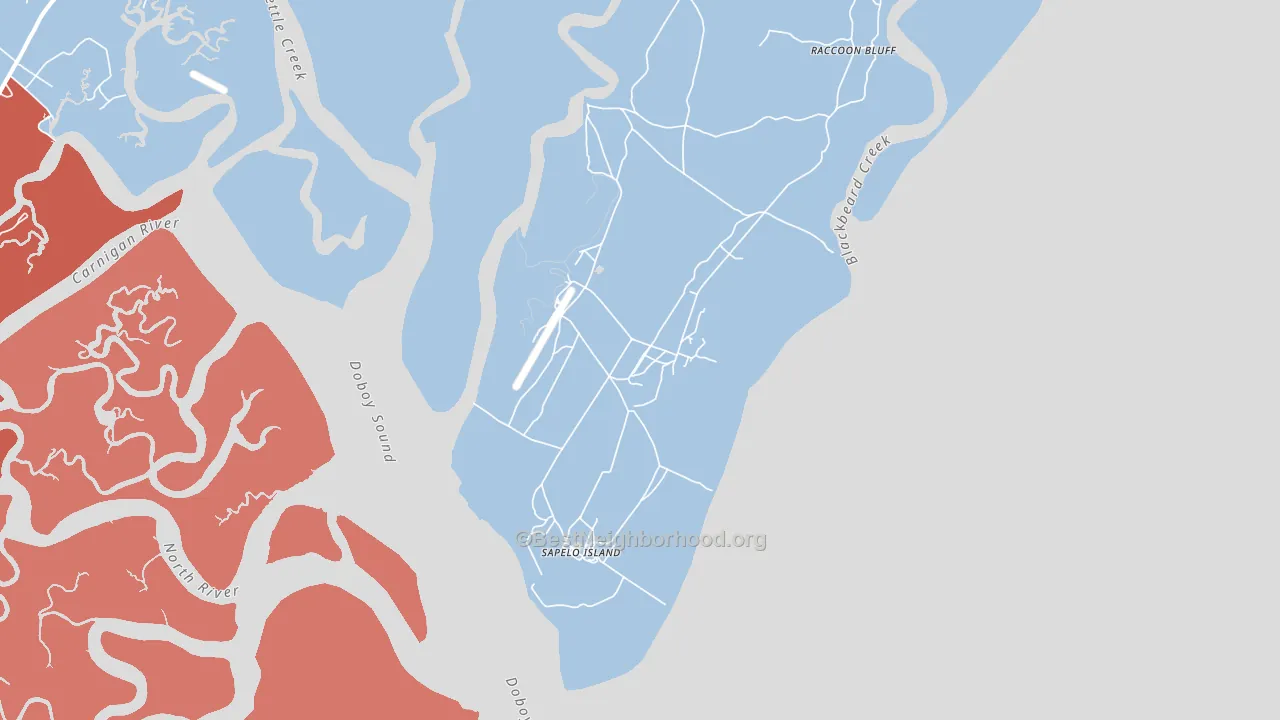 31327, GA block-group political-lean map