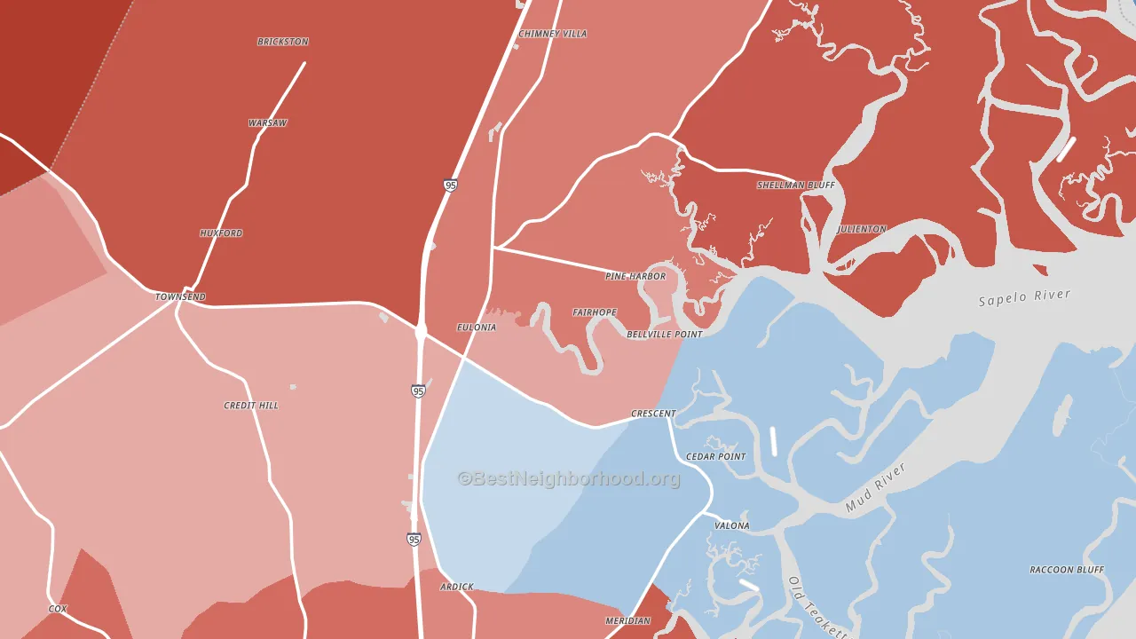 31331, GA block-group political-lean map