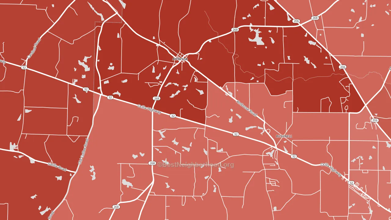 31512, GA block-group political-lean map