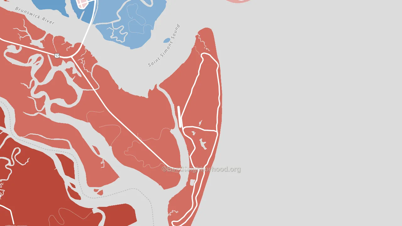 31527, GA block-group political-lean map