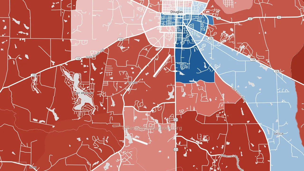 31535, GA block-group political-lean map