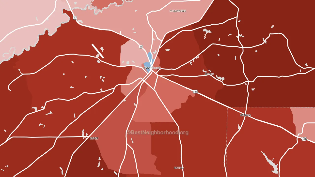 31539, GA block-group political-lean map