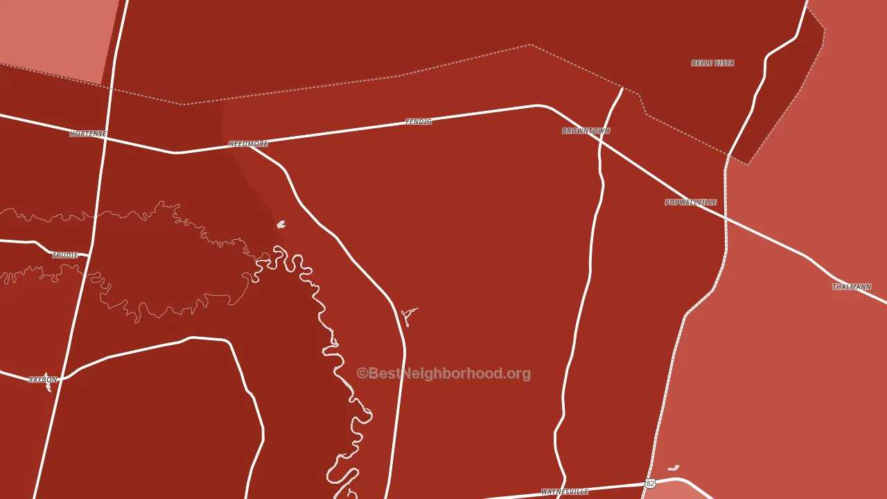 31543, GA block-group political-lean map
