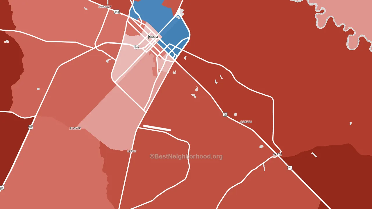 31546, GA block-group political-lean map