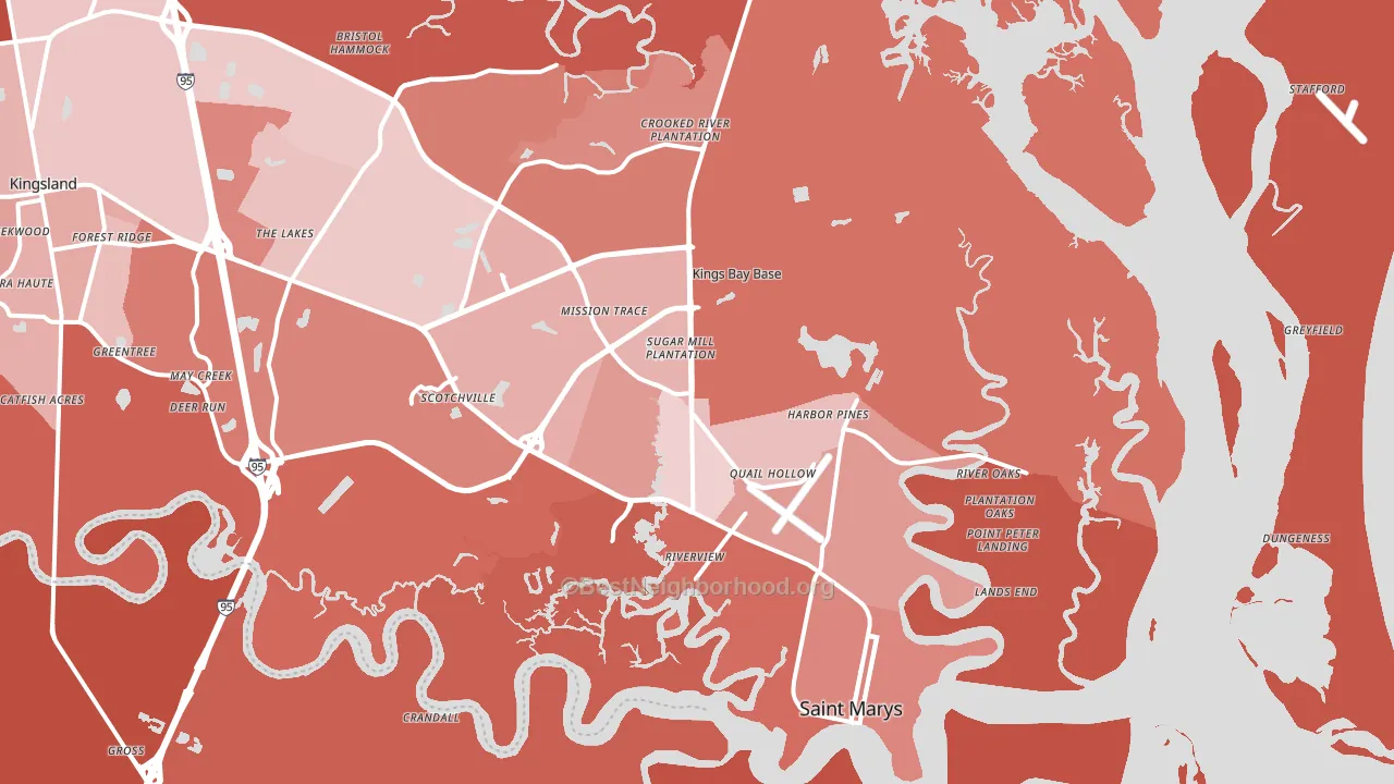 31558, GA block-group political-lean map