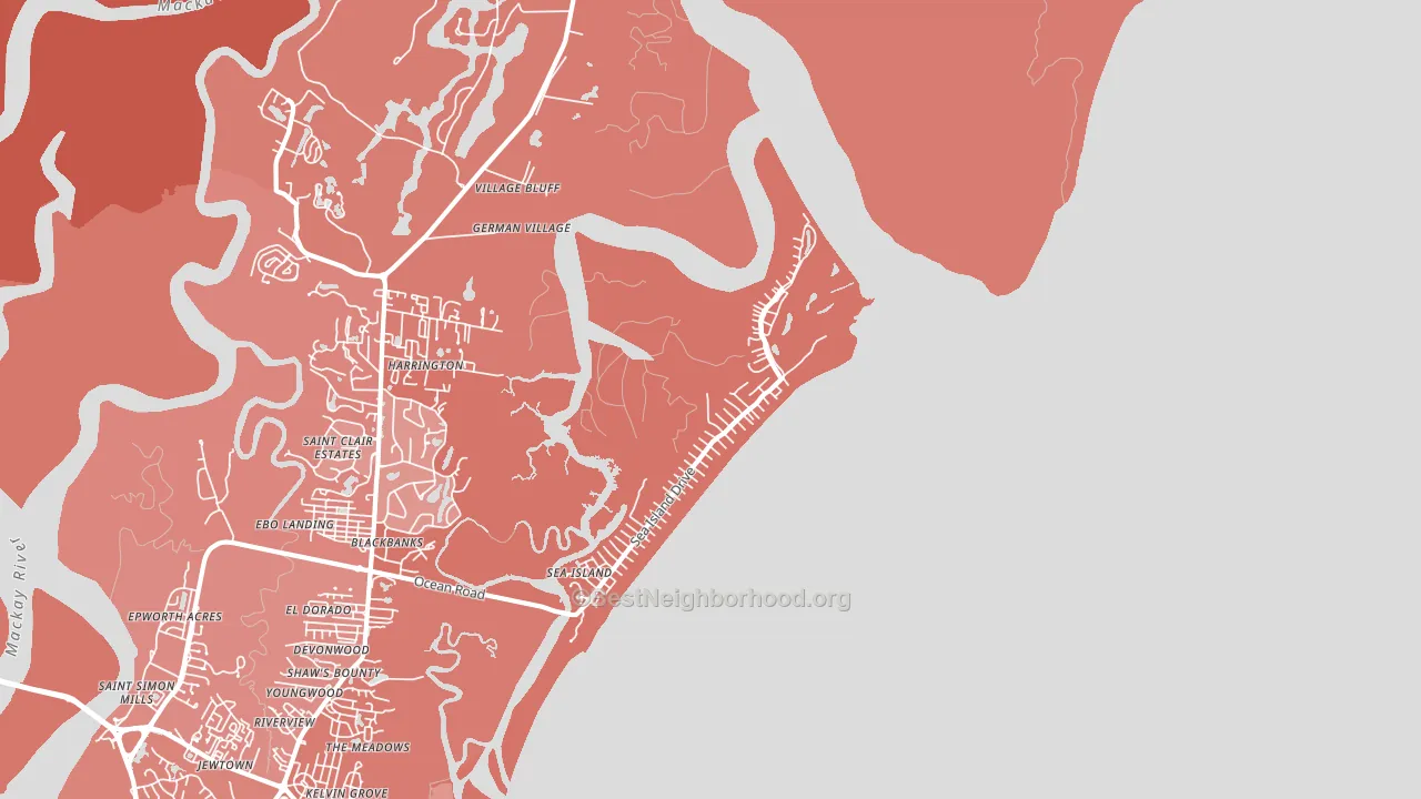31561, GA block-group political-lean map