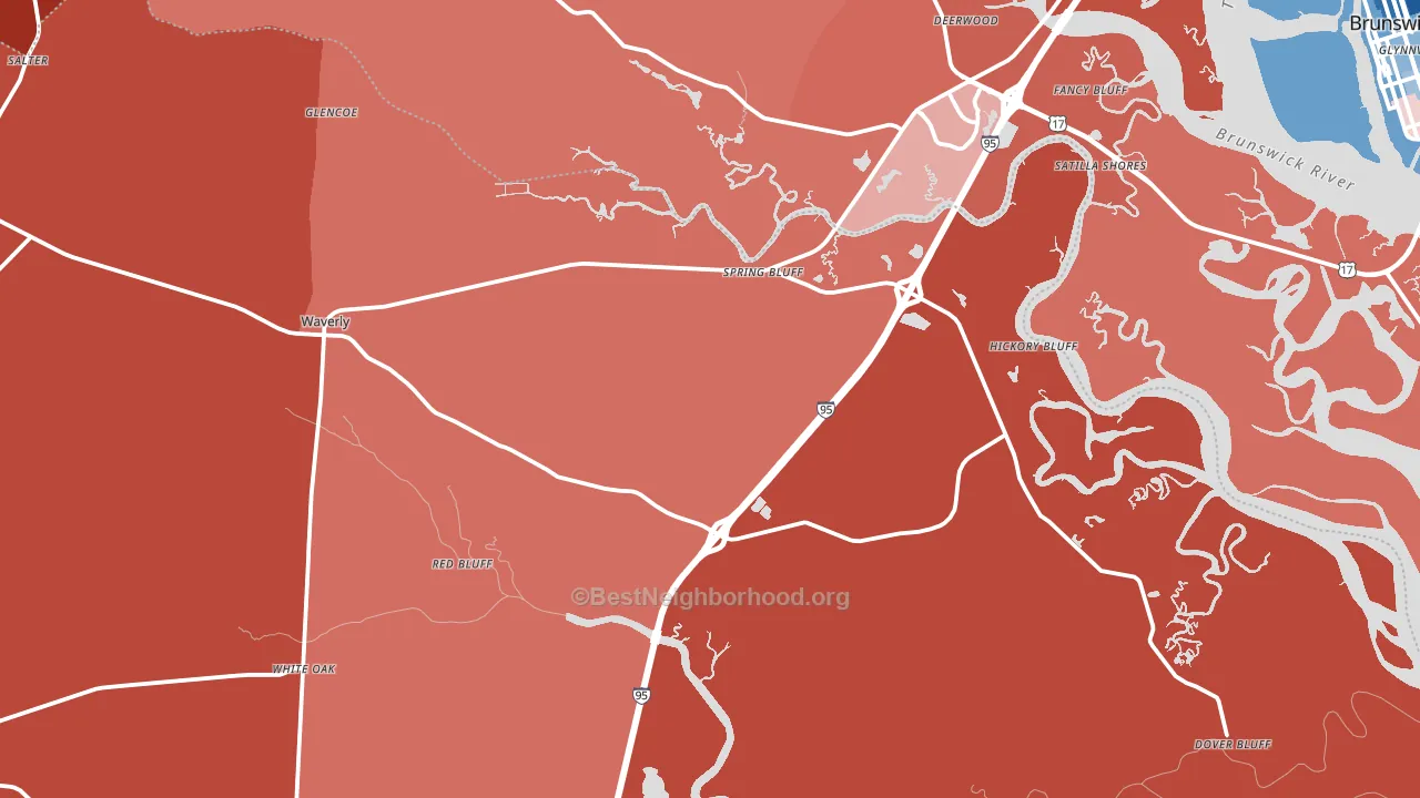 31565, GA block-group political-lean map