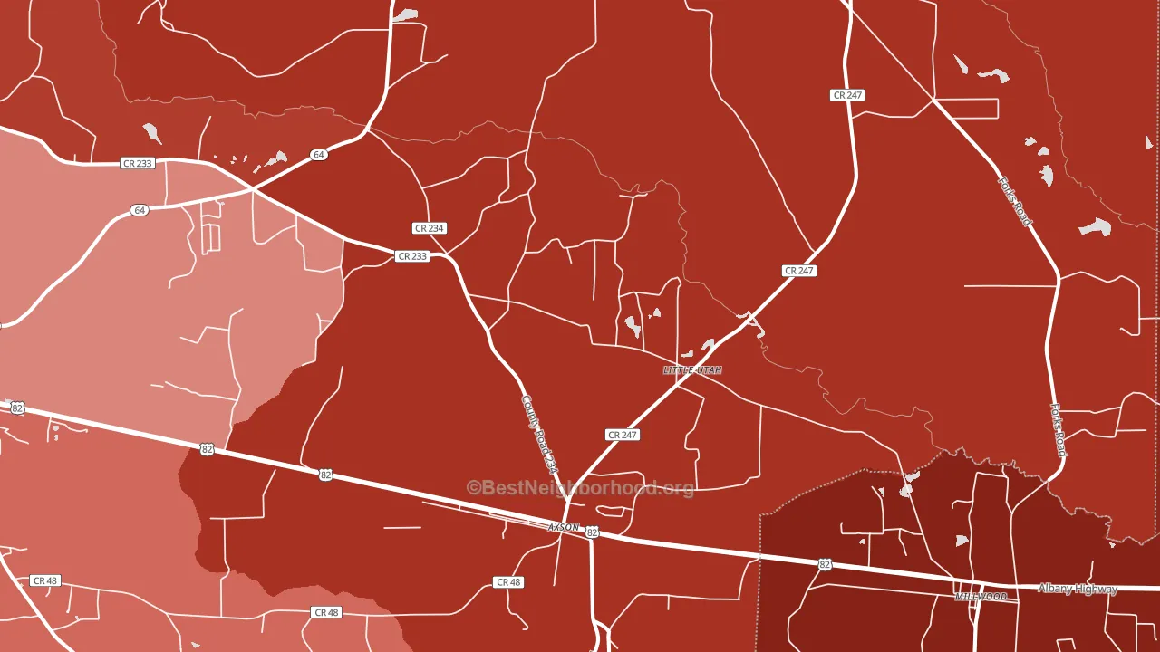 31624, GA block-group political-lean map