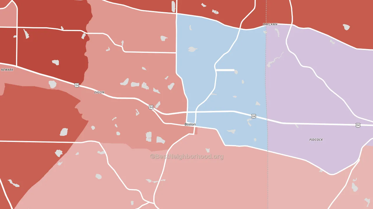 31626, GA block-group political-lean map