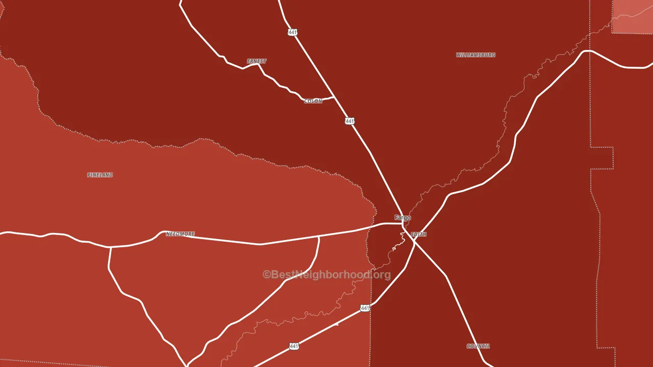 31631, GA block-group political-lean map