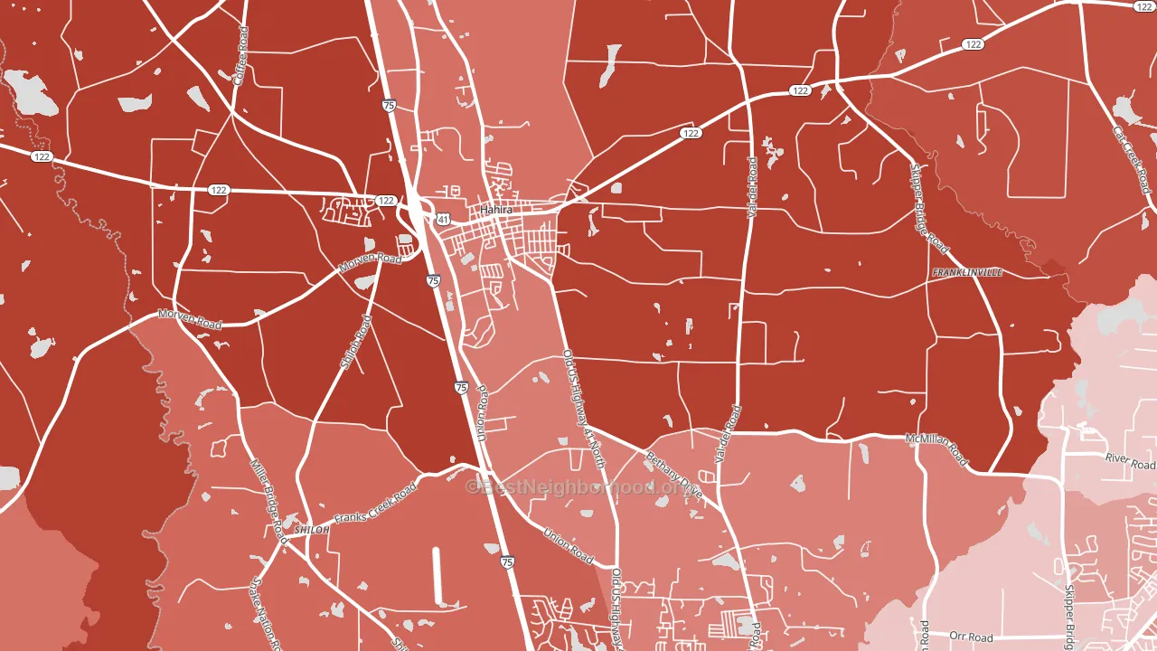 31632, GA block-group political-lean map
