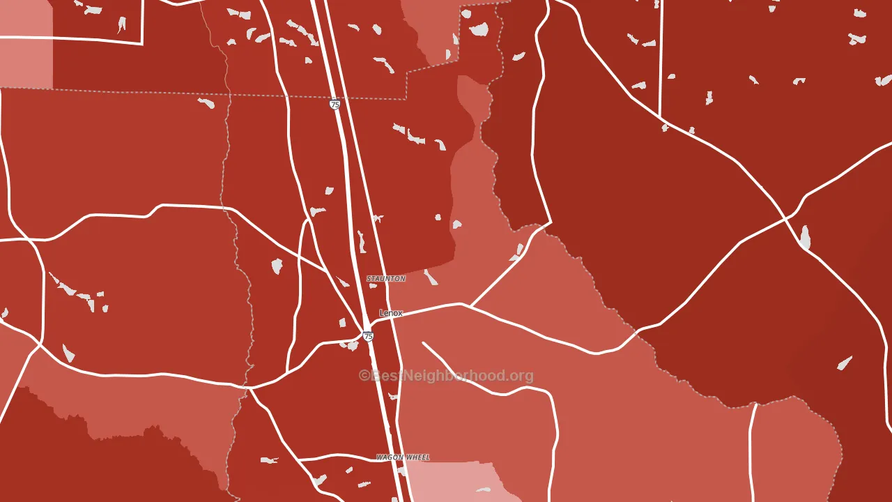 31637, GA block-group political-lean map