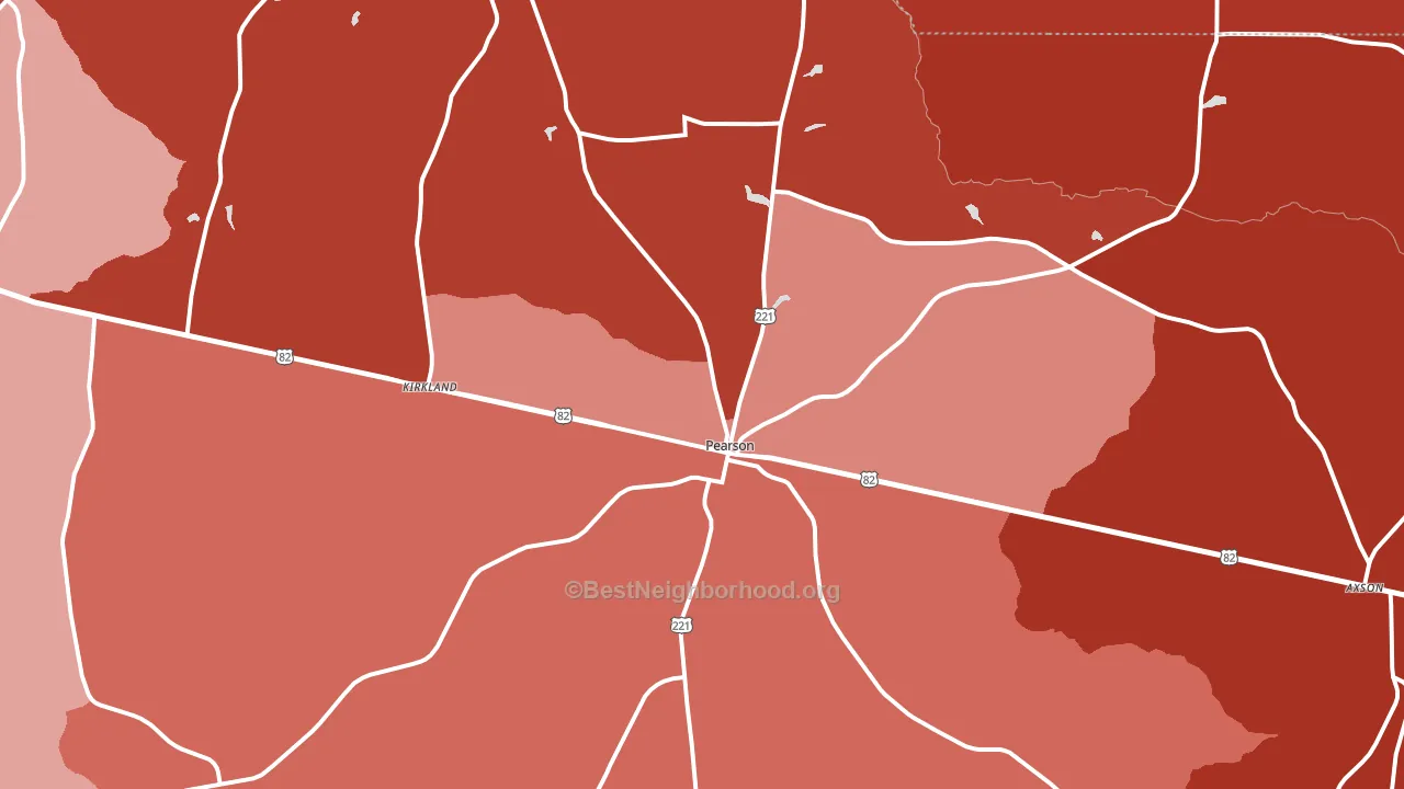 31642, GA block-group political-lean map