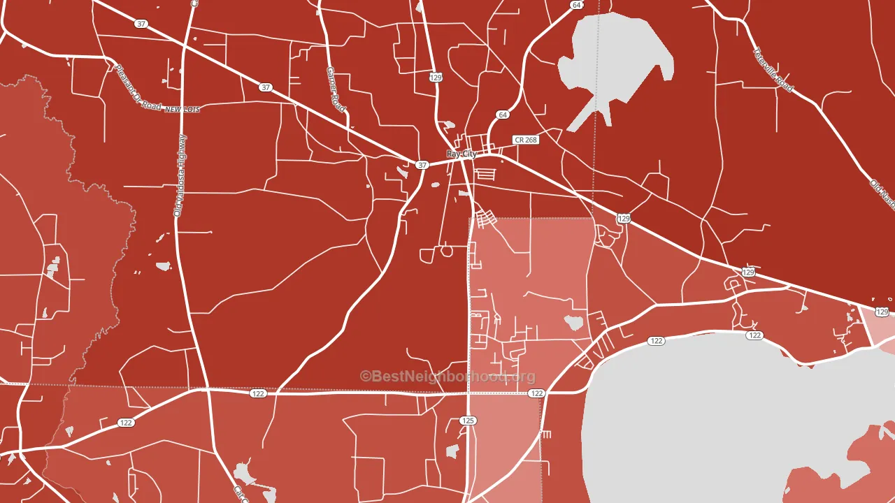 31645, GA block-group political-lean map