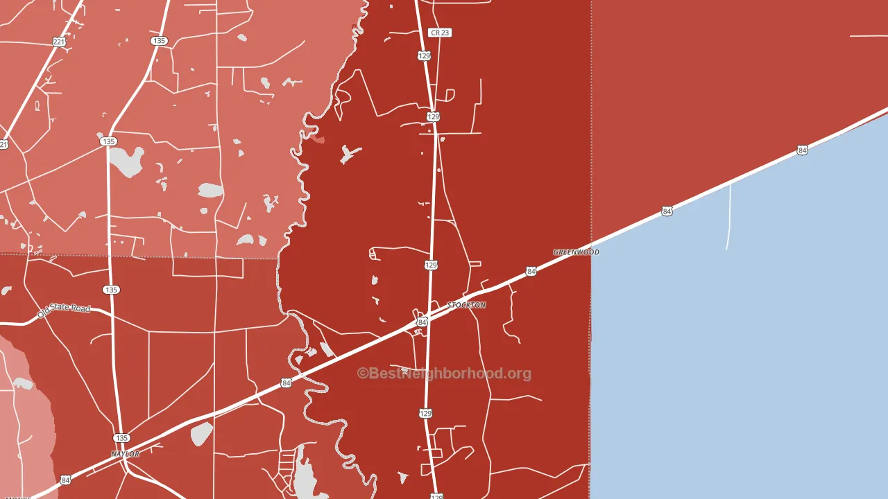 31649, GA block-group political-lean map