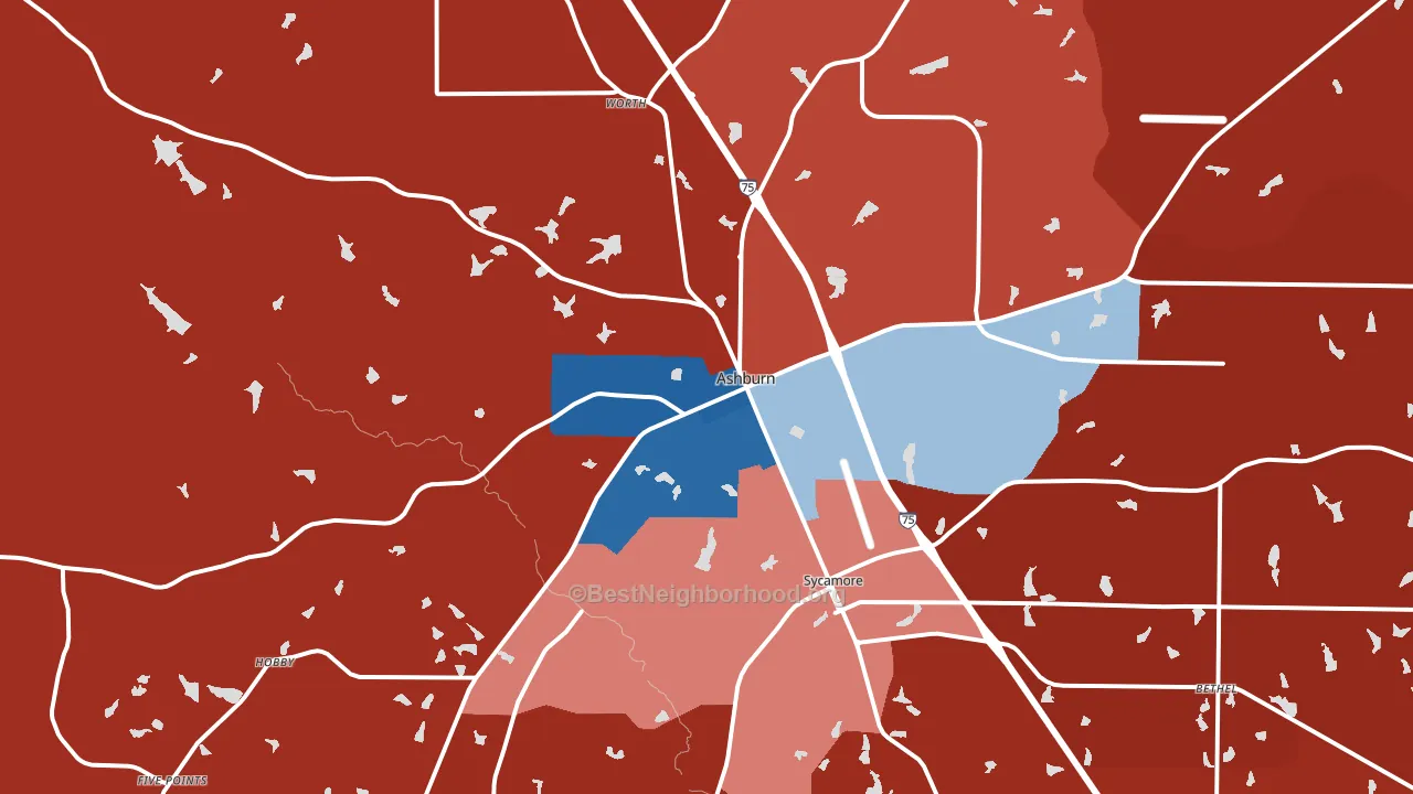31714, GA block-group political-lean map