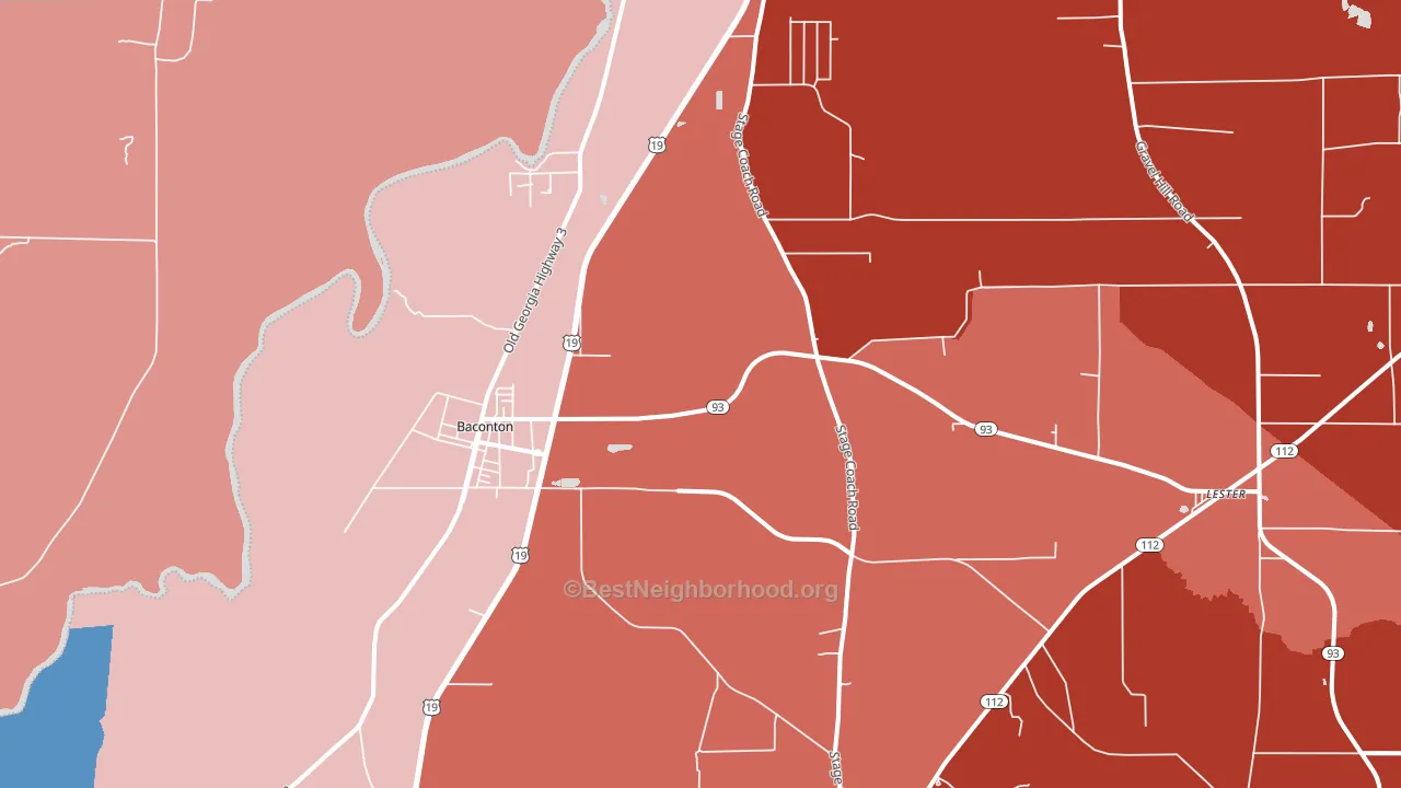 31716, GA block-group political-lean map