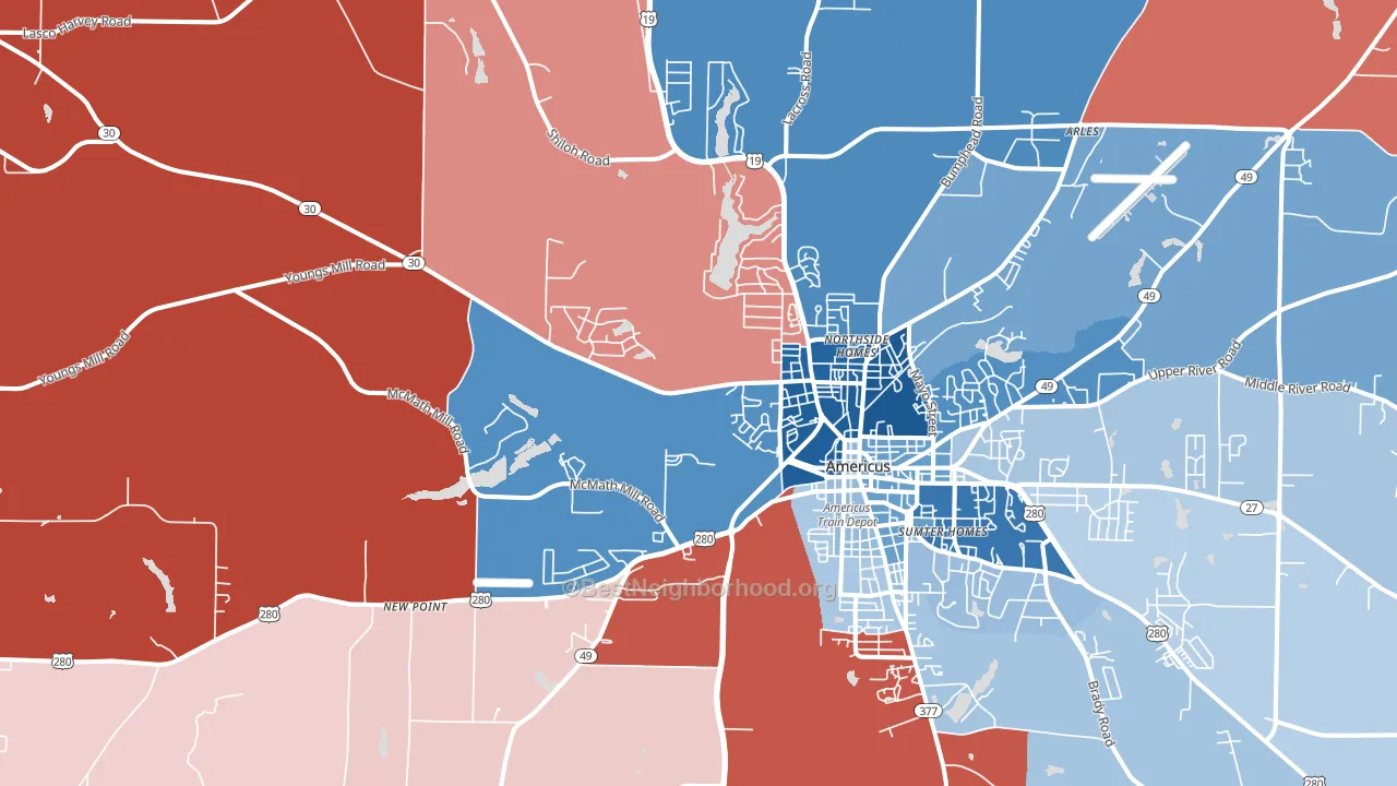 31719, GA block-group political-lean map