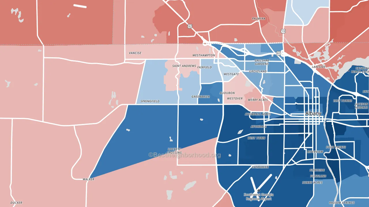 31721, GA block-group political-lean map